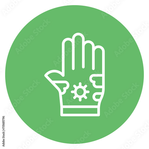 Contaminated Hands Line Icon