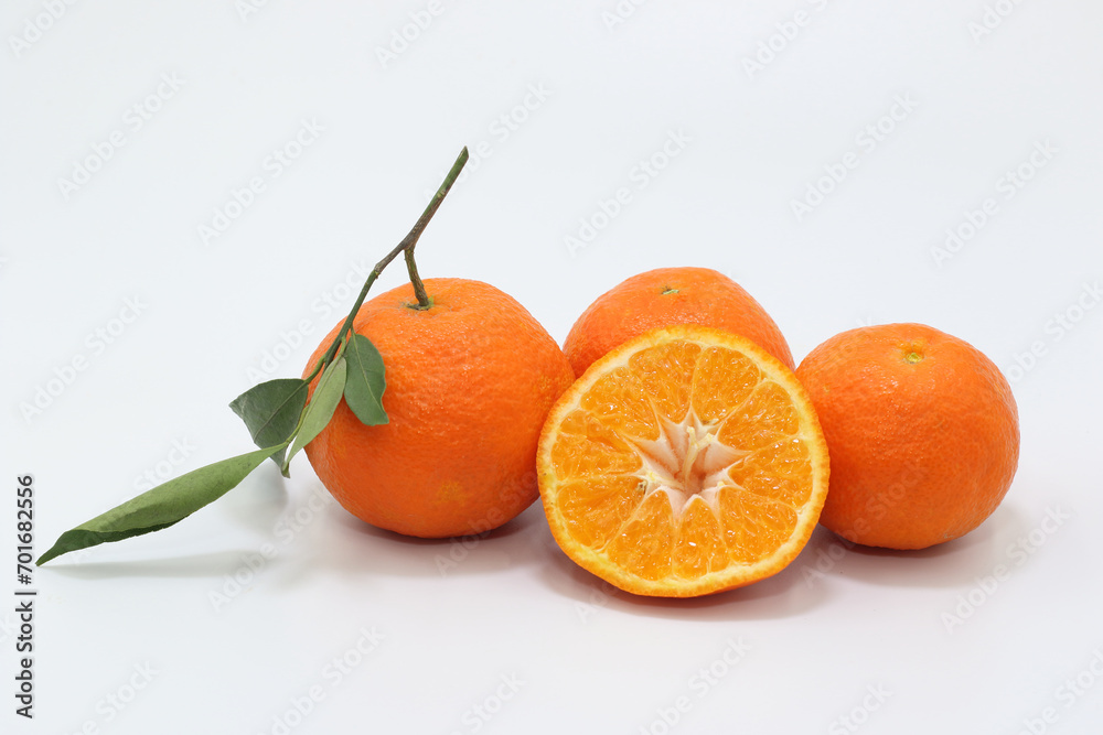 isolated king tangerines on white background isolated king tangerines on white background