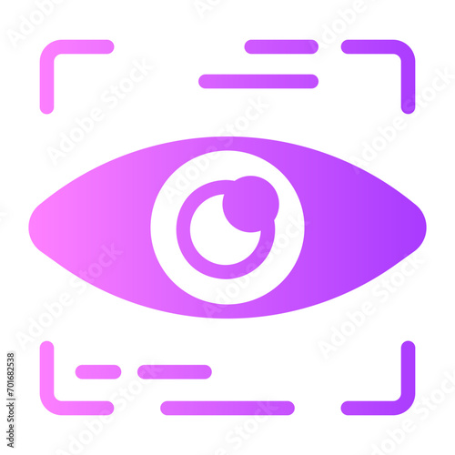eye scanner gradient icon