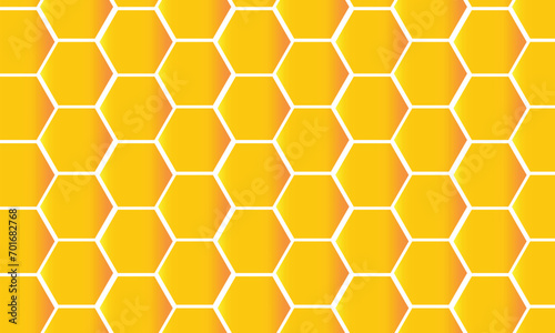 seamless pattern with honeycomb Cheerful yellow honeycomb pattern background with geometric shapes and no people.