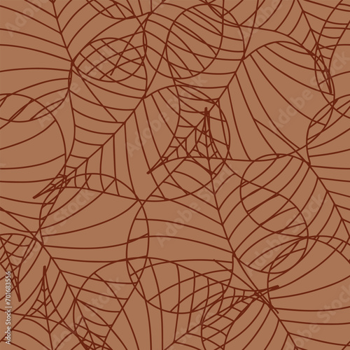 Leaves. Hand-drawn graphics. Green seamless doodles for fabric and packaging design.