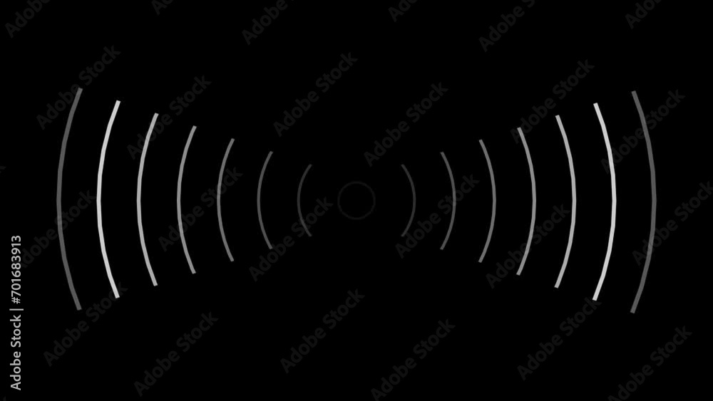 Technology Radio wave station signal animation background.	