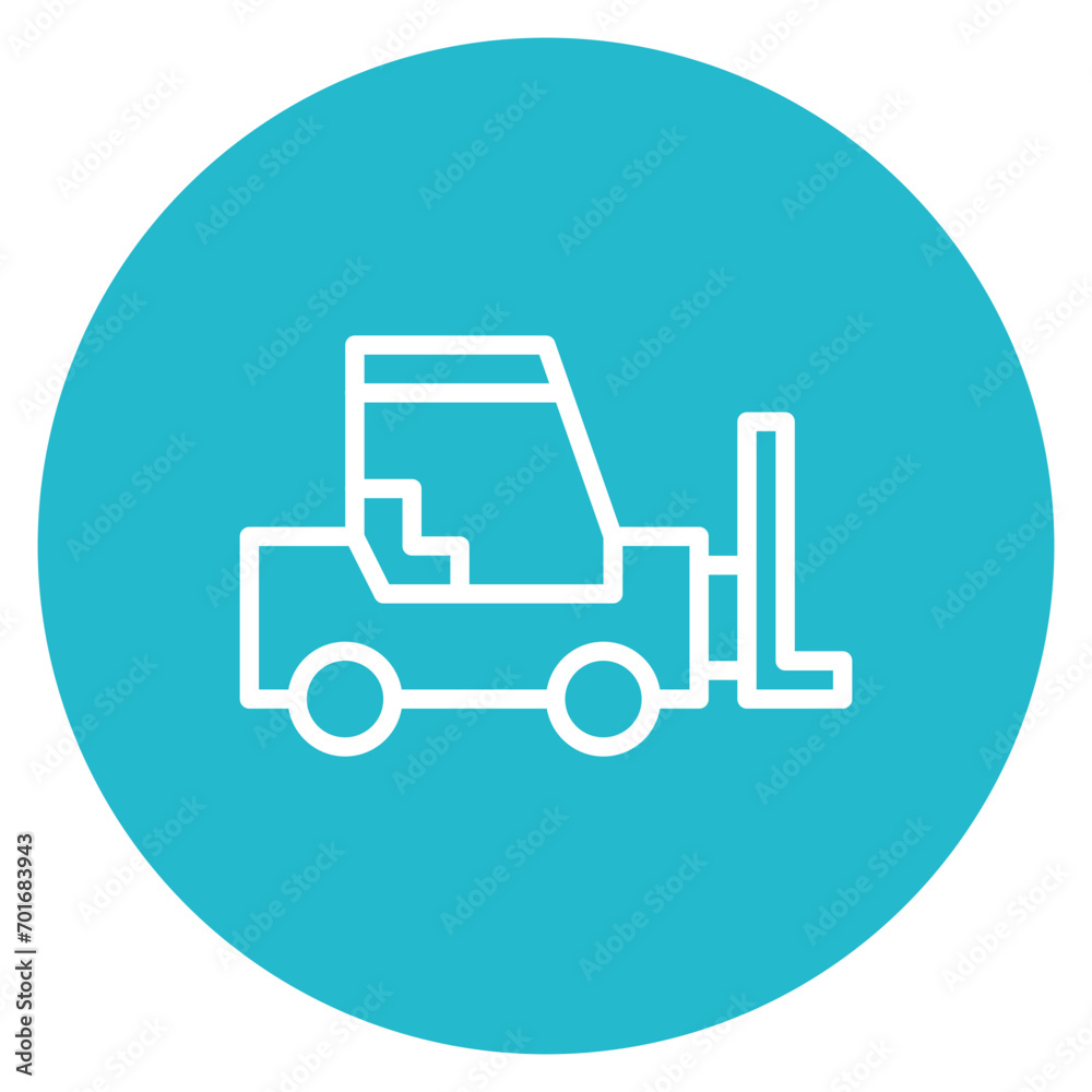 Forklift Line Icon