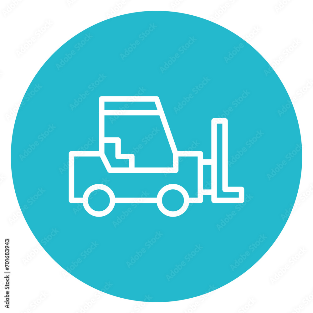 Forklift Line Icon Forklift Line Icon