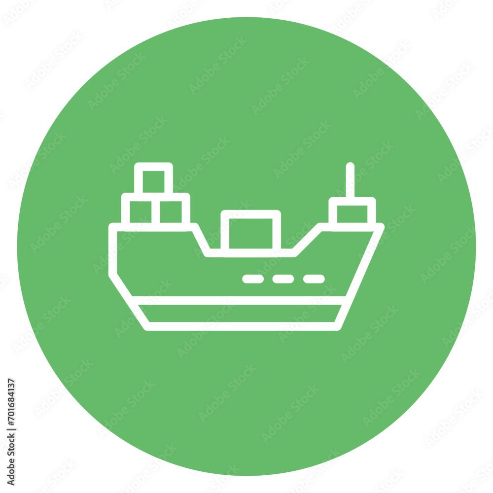 Cargo Ship Line Icon Cargo Ship Line Icon