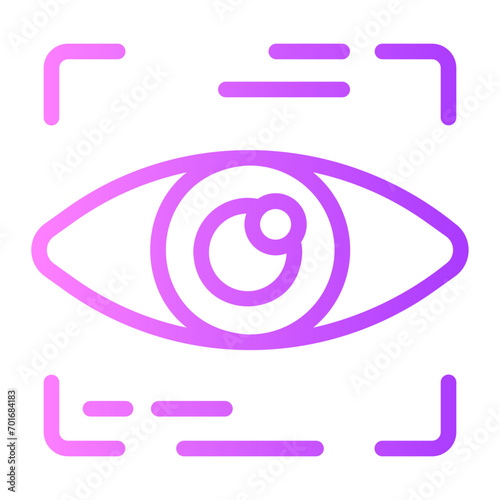 eye scanner gradient icon