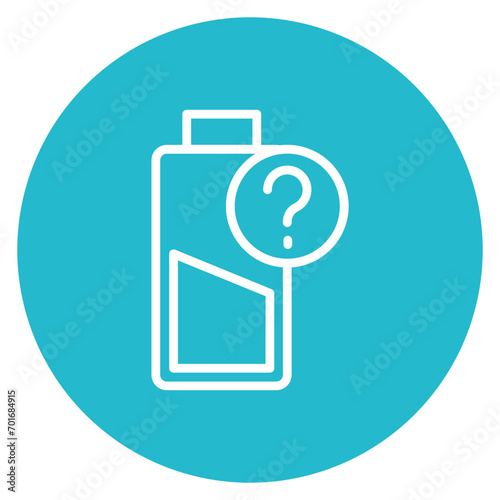 Battery Unknown Line Icon
