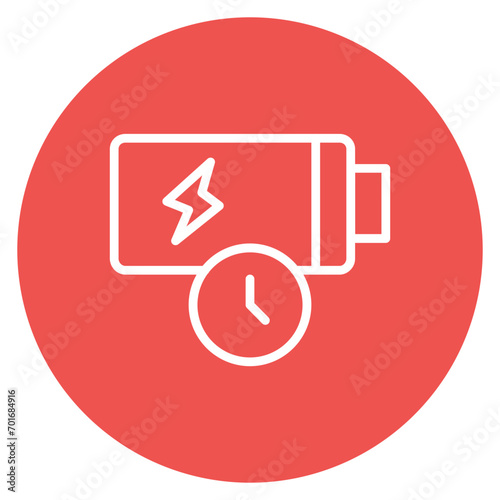 Battery Life Line Icon