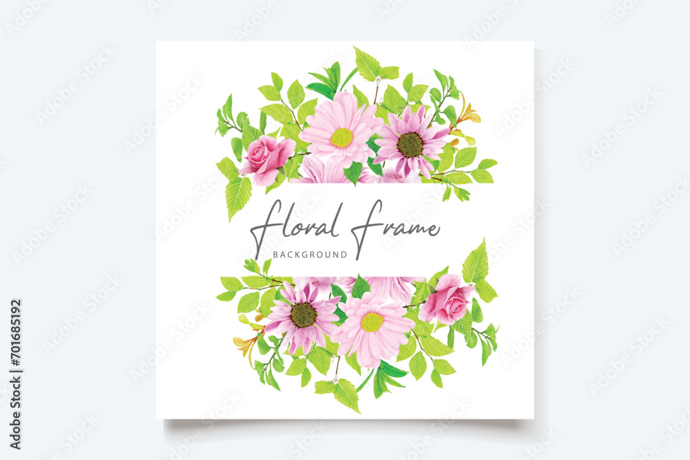 Elegant floral background with dark flower and leaves Elegant floral background with dark flower and leaves
