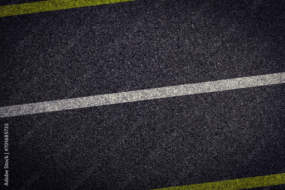 Vignette effect texture asphalt roadway with marking. Road top view. Highway illustration. Gradient.