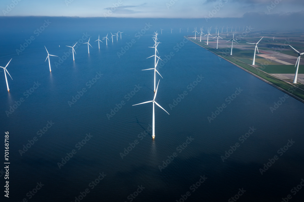 wind turbine park at the sea coast wind turbine park at the sea coast