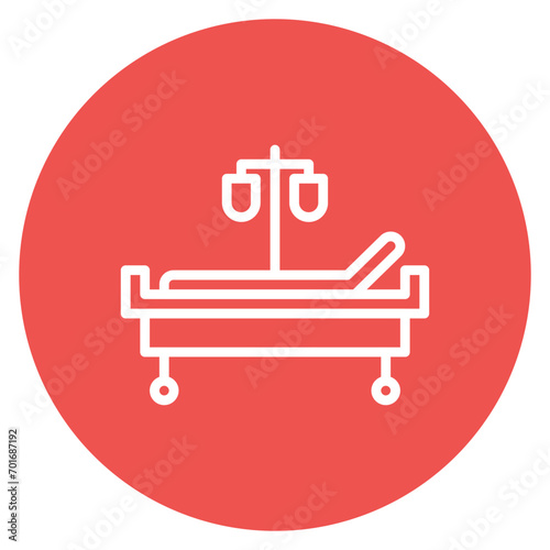 Hospital Bed icon vector image. Can be used for Nursing.