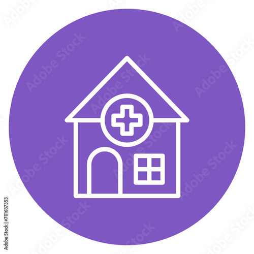 Nursing Home icon vector image. Can be used for Nursing.