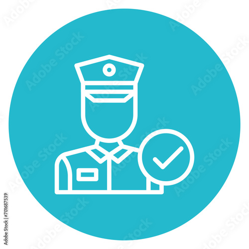 Corrections Officers icon vector image. Can be used for Public Services.