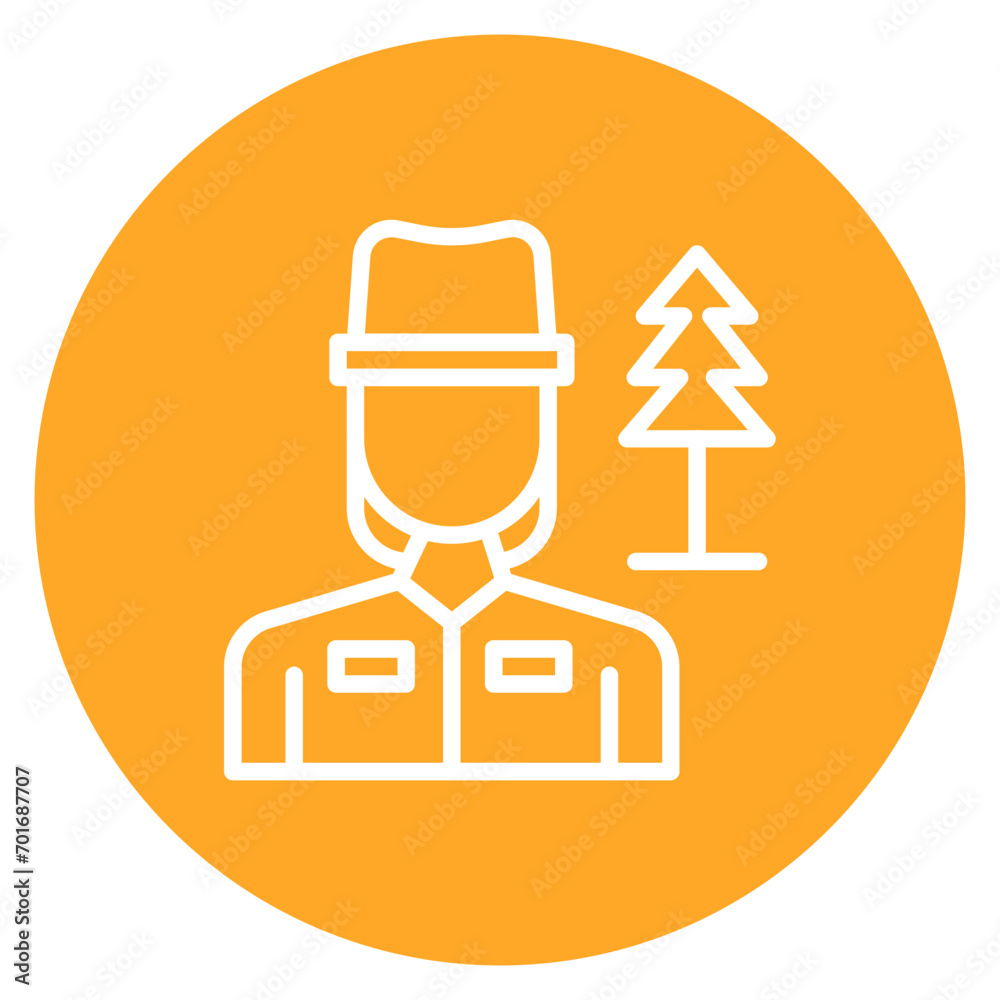 Park Ranger Female icon vector image. Can be used for Public Services.