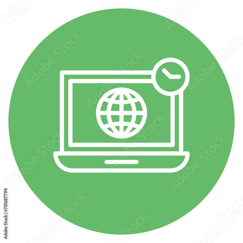 Internet Addiction icon vector image. Can be used for Addiction.