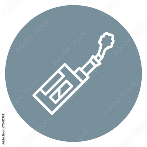 Vaping Addiction icon vector image. Can be used for Addiction.