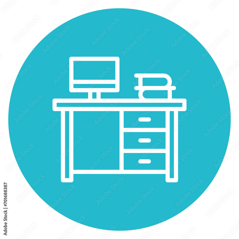 Hot Desk icon vector image. Can be used for Coworking Space. Hot Desk icon vector image. Can be used for Coworking Space.