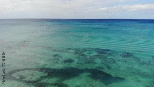 blue and turquoise sea, calm sea
