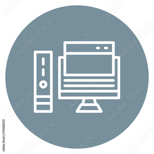 Windows Computer icon vector image. Can be used for Coworking Space.