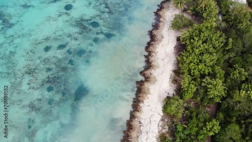 beach and sea from above, droneview