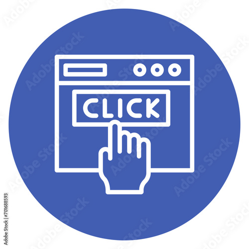 Call To Action icon vector image. Can be used for Video Blog.