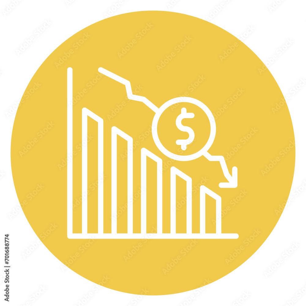 Depreciation icon vector image. Can be used for Credit And Loan. Depreciation icon vector image. Can be used for Credit And Loan.