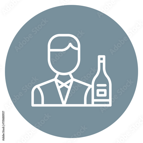 Barkeeper icon vector image. Can be used for Bar.