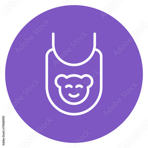Baby Bib icon vector image. Can be used for Maternity.