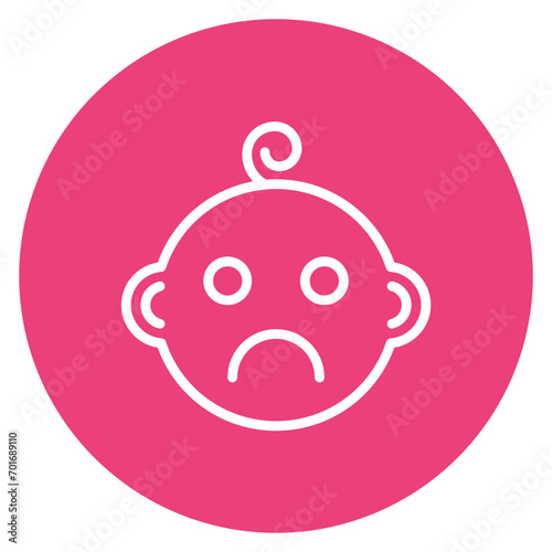 Angry Baby icon vector image. Can be used for Maternity.