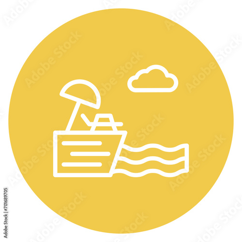 Coast icon vector image. Can be used for Geography.