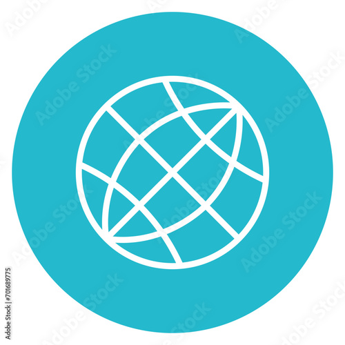 Globe icon vector image. Can be used for Geography.