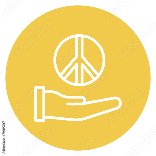 Pacifism icon vector image. Can be used for Human Rights. photo