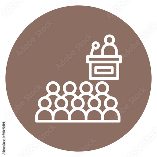 Public Speaking icon vector image. Can be used for Human Rights.