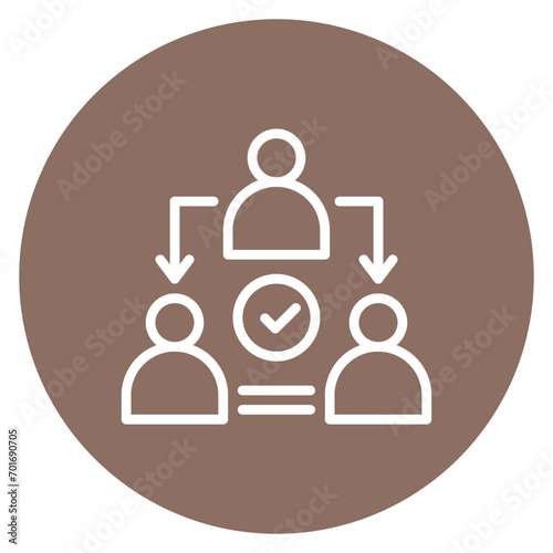 Delegation Task icon vector image. Can be used for Product Management.