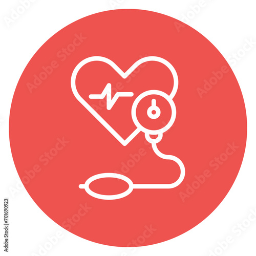 Blood Pressure icon vector image. Can be used for Nursing Home.