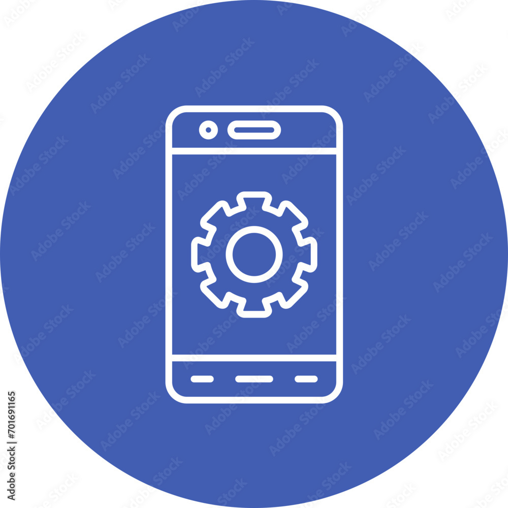 Mobile Settings Line Color Icon Mobile Settings Line Color Icon