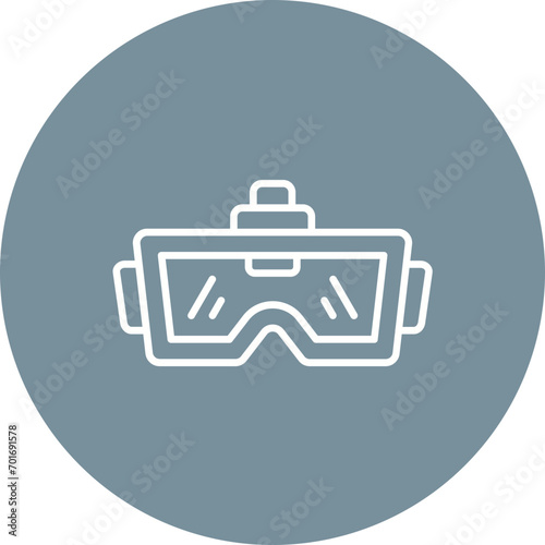 Vr Glasses Line Color Icon
