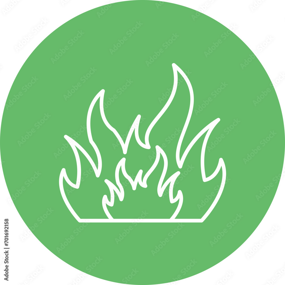 Fire Line Color Icon Fire Line Color Icon