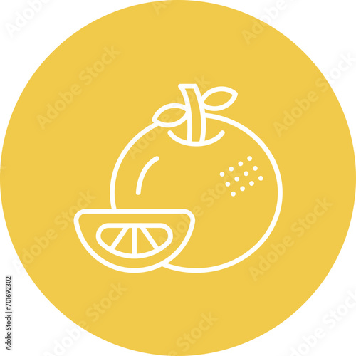 Tangerine Line Color Icon