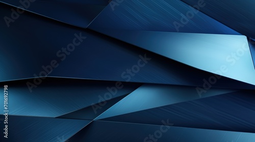 Abstract 3d modern blue geometric shape modern background. Generate AI image