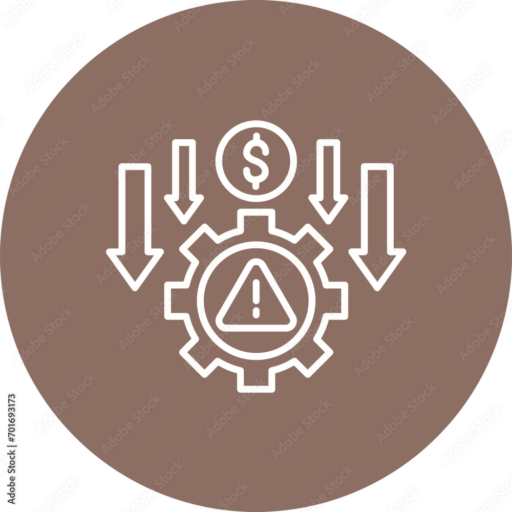 Reduce Business Risk Line Color Icon Reduce Business Risk Line Color Icon