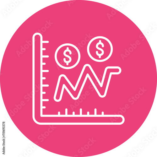 Fluctuate Line Color Icon