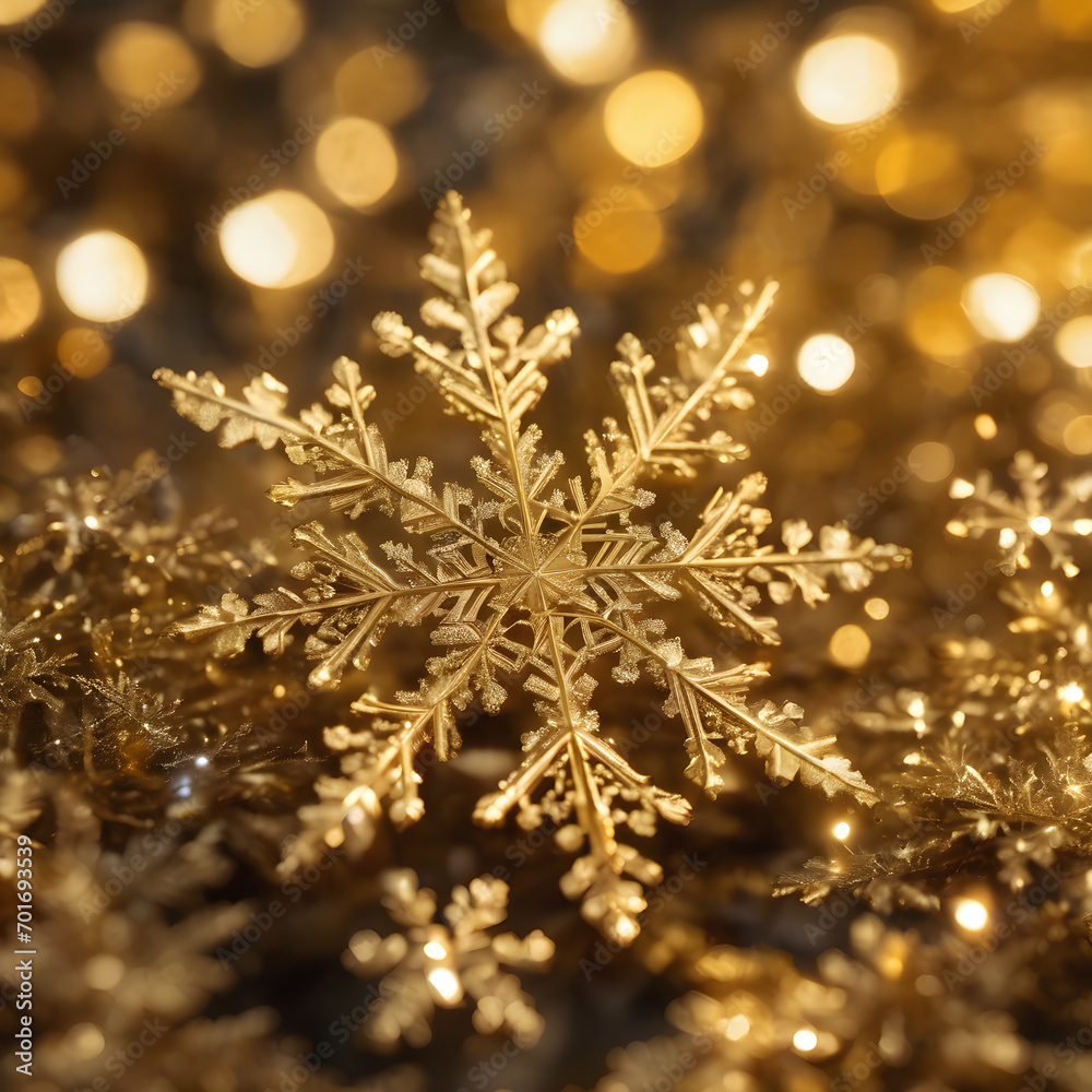  Artifical intelegence generated snowflakes pattern.  AI generated image
