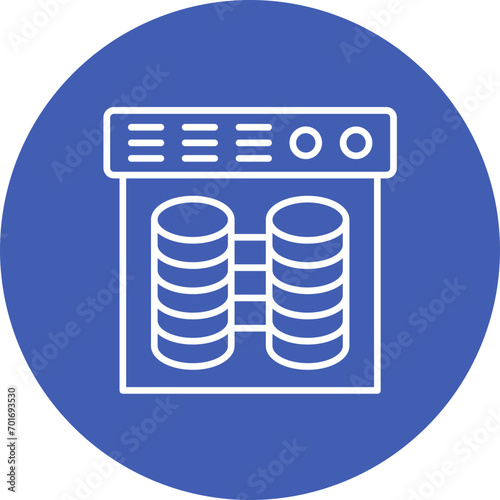 Data Warehouse Line Color Icon