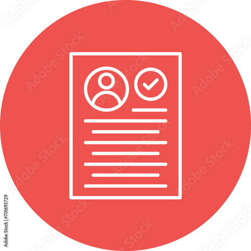 Resume Line Color Icon