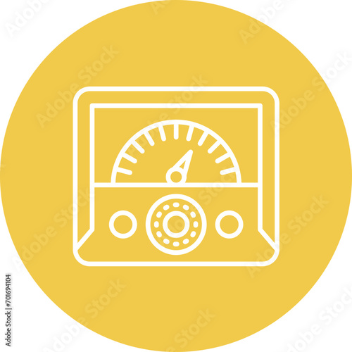 Ammeter Line Color Icon