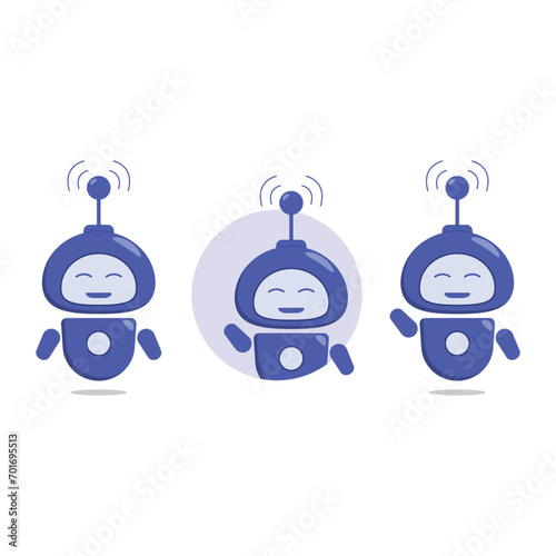 Chat bot. Robot virtual assistance. Support service bot.