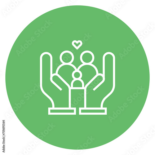 Family Line Color Icon