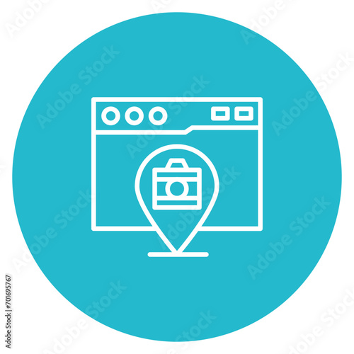 Sightseeing Line Color Icon